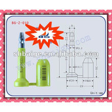 Bolzendichtung BG-Z-010, Einweg-Sicherheitssiegel, manipulationssichere Dichtung, Autodichtung, Seetürdichtung, ISO17712-konforme Bolzendichtungen